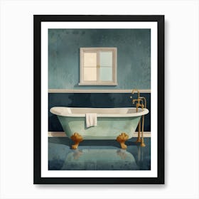 Vintage Bathroom Art Print