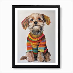 Baby Animal Wearing Sweater Puppy 2 Art Print