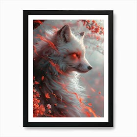 Beautiful Fantasy White Fox 9 Art Print