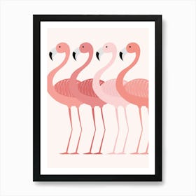 Pink Flamingo Print Art Print