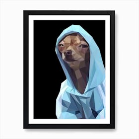 Chihuahua wear hoodie meme Art Print