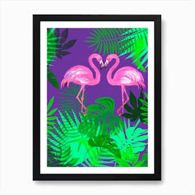 Flamingos Art Print