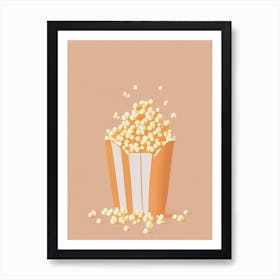 Caramel Popcorn Dessert Simplicity Flower Art Print