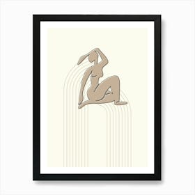 Woman On A Chair Abstract Art Print Art Print