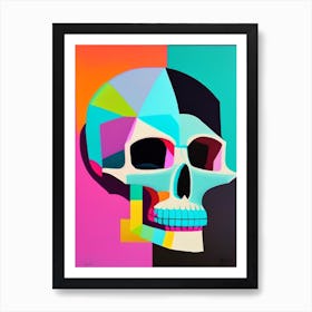 Skull With Pop Art Influences 1 Paul Klee Art Print