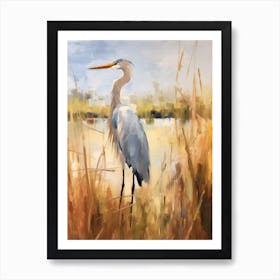 Bird Painting Great Blue Heron 5 Art Print