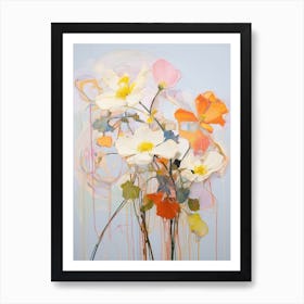 Abstract Flower Painting Buttercup 3 Art Print