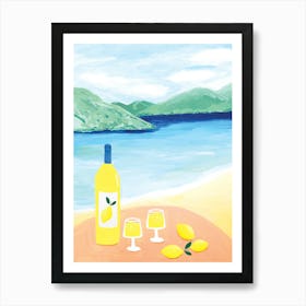 Lemoncello On The Beach Art Print