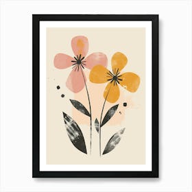 Long Beach Flower Market Boho Minimalist Style Art Print