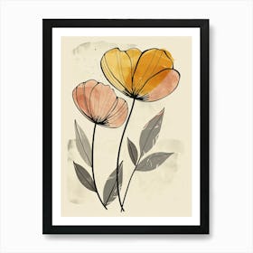 Casablanca Flower Market Boho Minimalist Style 1 Poster