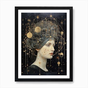 Whimsical Lady Universe Celestial 8 Art Print