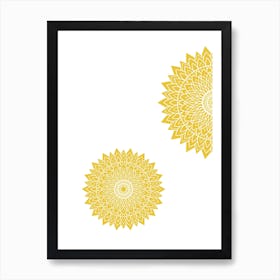 Mustard Mandala 2 Art Print