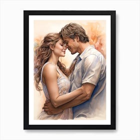 Love'S First Kiss Art Print