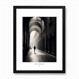 Poster Of Bologna, Italy, Black And White Analogue Photography 4 Art Print