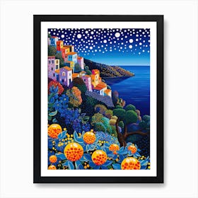 Amalfi, Italy, Illustration In The Style Of Pop Art 4 Art Print
