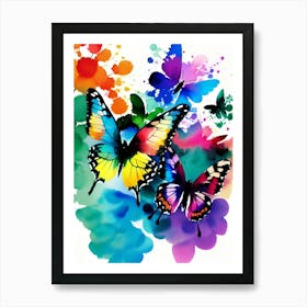 Colorful Butterflies 180 Art Print