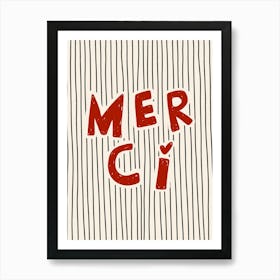 Merci Red Poster