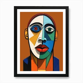 Man With A Colorful Face Art Print