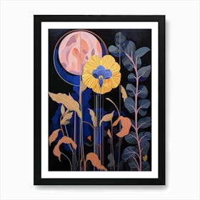 Iris 1 Hilma Af Klint Inspired Flower Illustration Art Print