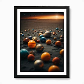 Planets In The Sand Art Print