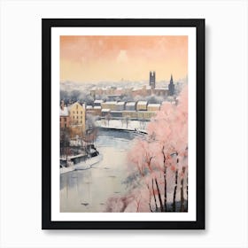 Dreamy Winter Painting Durham United Kingdom 1 Art Print