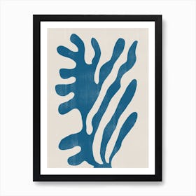 Blue Coral, Ocean Life Art Print