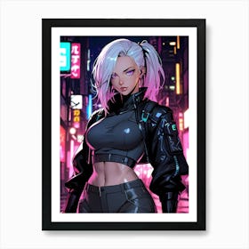 Cyberpunk Girl 3 Art Print