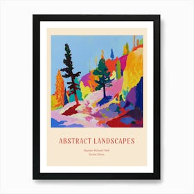 Colourful Abstract Sequoia National Park Usa 4 Poster Art Print