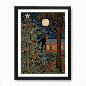 William Morris Christmas Tree Art Print