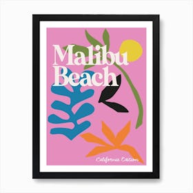 Malibu Beach Abstract Art Print