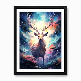 Deer In The Forest 3 Art Print