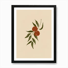 Peach illustration No 124 Poster