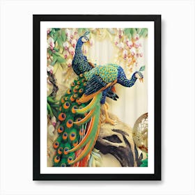 Peacocks 1 Art Print