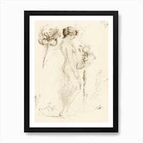Female Nude, Solon H Borglum Art Print