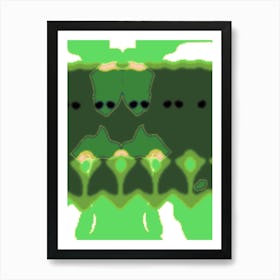 Green Paisley Art Print