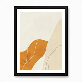 Abstract - Orange And Beige Art Print