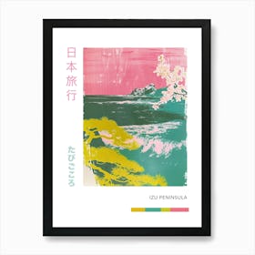 Izu Peninsula Duotone Silkscreen Poster 2 Art Print