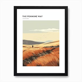 The Pennine Way Scotland 4 Hiking Trail Landscape Poster Art Print