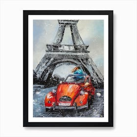 Date In Paris Art Print