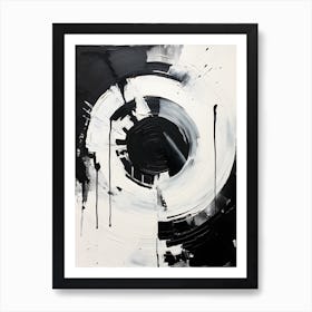 Black And White Abstract Painting 1 Art Print