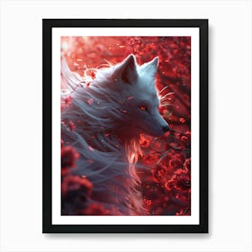 Beautiful Fantasy White Fox 7 Art Print