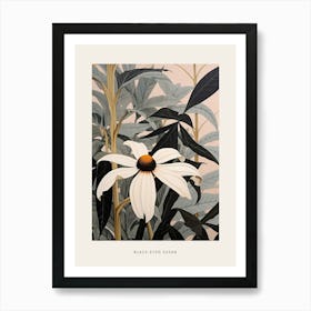 Flower Illustration Black Eyed Susan 2 Poster Art Print