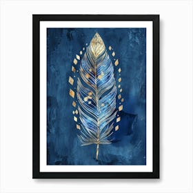 Gold Feather Canvas Print Art Print