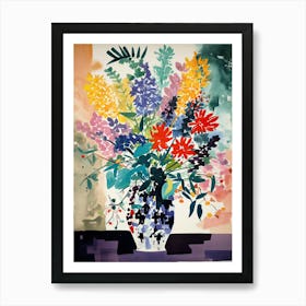 Statice Flower Illustration 2 Art Print