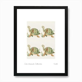Cute Animals Collection Turtle 1 Art Print