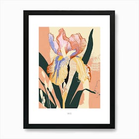 Colourful Flower Illustration Poster Iris 5 Art Print