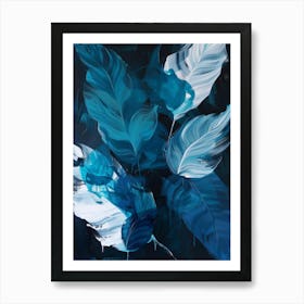 Blue Feathers 1 Art Print