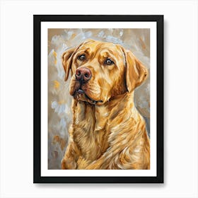 Labrador Retriever Acrylic Painting 9 Art Print