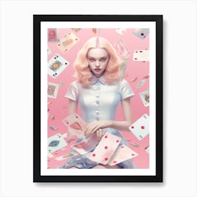 Alice In Wonderland Fashion Portrait 2 Art Print