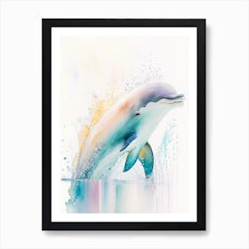 Irrawaddy Dolphin Storybook Watercolour  (3) Art Print